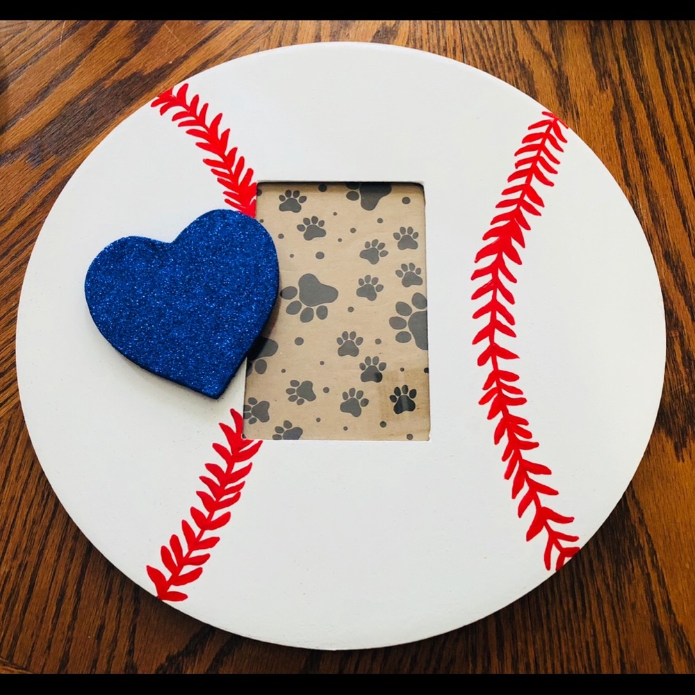 Baseball Hanging Wall 3 1/2” X 5 1/2” Photo Frame